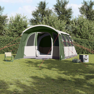 vidaXL Family Tent with Roof Green and White 576 x 325 x 213 cm vidaXL Family Tent with Roof Green and White 576 x 325 x 213 cm