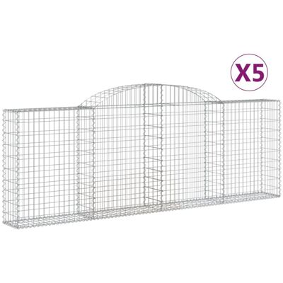 vidaXL Arched Gabion Basket 5 pcs - Garden Decoration vidaXL Arched Gabion Basket 5 pcs - Garden Decoration