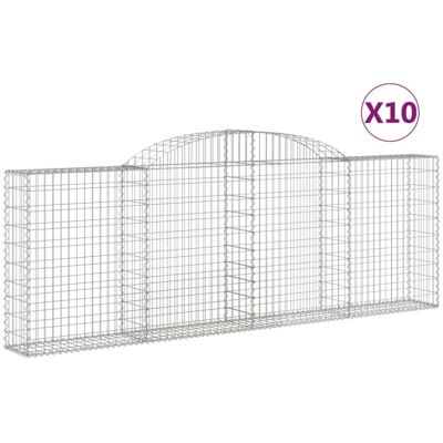 vidaXL Arched Gabion Basket 10 pcs - Garden Decor vidaXL Arched Gabion Basket 10 pcs - Garden Decor