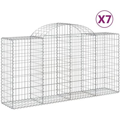 vidaXL Arched Gabion Baskets 7 pcs - Gabion Basket vidaXL Arched Gabion Baskets 7 pcs - Gabion Basket