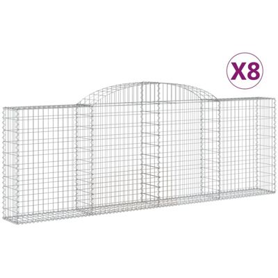 vidaXL Arched Gabion Baskets 8 pcs - Garden Gabion vidaXL Arched Gabion Baskets 8 pcs - Garden Gabion