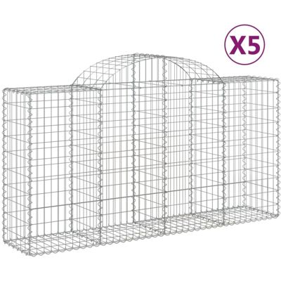 vidaXL Arched Gabion Basket - 5 pcs - 200x50x100/120 cm vidaXL Arched Gabion Basket - 5 pcs - 200x50x100/120 cm