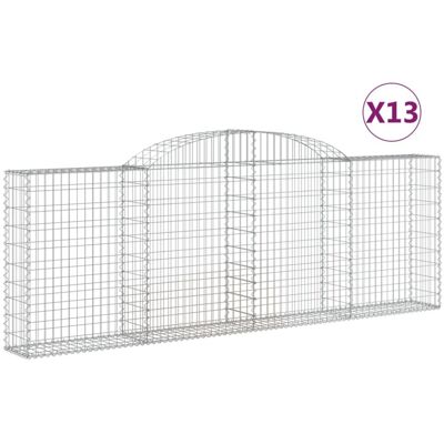 vidaXL Arched Gabion Basket 13 pcs - Garden Decorative Wall vidaXL Arched Gabion Basket 13 pcs - Garden Decorative Wall
