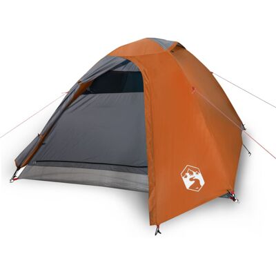 vidaXL Camping Tent 2 Persons Grey & Orange - Camping Tent vidaXL Camping Tent 2 Persons Grey & Orange - Camping Tent