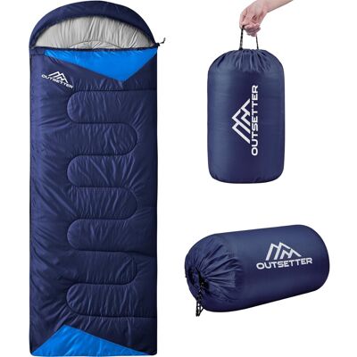 Vivo - Sleeping Bag - Navy Blue - 3-Season - Sleeping Bag Vivo - Sleeping Bag - Navy Blue - 3-Season - Sleeping Bag