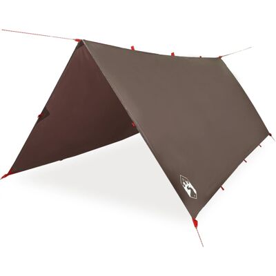 vidaXL Camping Tarp Brown 406x306 cm Waterproof - Camping Tarp vidaXL Camping Tarp Brown 406x306 cm Waterproof - Camping Tarp
