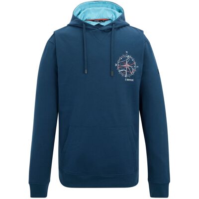 (XXL, Moonlight Denim/Nordic Blue) Regatta Mens Cline Compass Hoodie (XXL, Moonlight Denim/Nordic Blue) Regatta Mens Cline Compass Hoodie