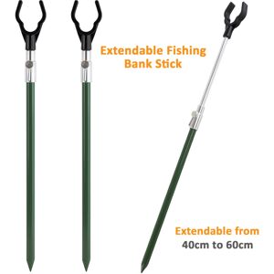 DENNY INT LTD (2 X BANK STICKS) Fishing Adjustable Extending Banksticks Telescopic Bank Sticks DENNY INT LTD (2 X BANK STICKS) Fishing Adjustable Extending Banksticks Telescopic Bank Sticks