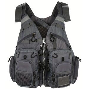 SRJ STAR (Gray) Fishing Buoyancy Vest Fly Fishing Vest Multi-pocket Breathable Mesh, Stra SRJ STAR (Gray) Fishing Buoyancy Vest Fly Fishing Vest Multi-pocket Breathable Mesh, Stra