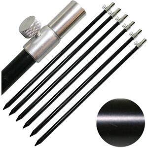 6 X Large 50-90cm Ali Bank Sticks Black Aliminium Banksticks NGT Carp Fishing 6 X Large 50-90cm Ali Bank Sticks Black Aliminium Banksticks NGT Carp Fishing