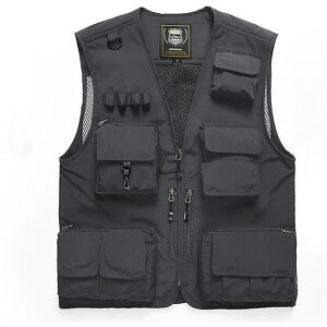 Unbranded (gray, M) 2022 Fishing Vest Mesh Vest Fishing Jacket Multifunctional Outdoor Ph Unbranded (gray, M) 2022 Fishing Vest Mesh Vest Fishing Jacket Multifunctional Outdoor Ph