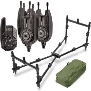 Rod Pod Carp Fishing 3 Rod Nomad NGT AND Wireless Bite Alarm Set and Receiver Rod Pod Carp Fishing 3 Rod Nomad NGT AND Wireless Bite Alarm Set and Receiver