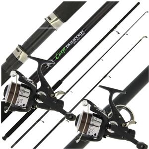 NGT 2x Carp Fishing Stalker Rods & Reels Set Up With Tackle set Ideal For Stalking M NGT 2x Carp Fishing Stalker Rods & Reels Set Up With Tackle set Ideal For Stalking M