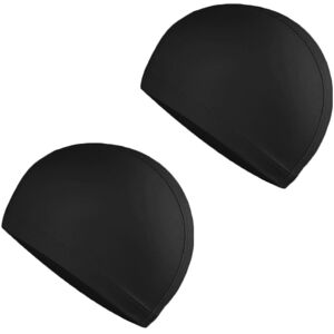 OZDEMIR 2 Pcs Fabric Swimming Caps High Elastic Swimming Hat for Men Women Comforta OZDEMIR 2 Pcs Fabric Swimming Caps High Elastic Swimming Hat for Men Women Comforta