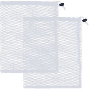 SUBTAVIK 2 Pcs Mesh Drawstring Bag Large Mesh Drawstring Bags White Organiz SUBTAVIK 2 Pcs Mesh Drawstring Bag Large Mesh Drawstring Bags White Organiz