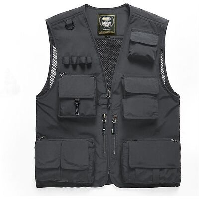 Unbranded (gray, XXL) 2022 Fishing Vest Mesh Vest Fishing Jacket Multifunctional Outdoor Unbranded (gray, XXL) 2022 Fishing Vest Mesh Vest Fishing Jacket Multifunctional Outdoor
