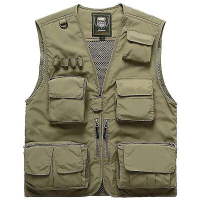 Unbranded (khaki, XXXL) 2022 Fishing Vest Mesh Vest Fishing Jacket Multifunctional Outdoo Unbranded (khaki, XXXL) 2022 Fishing Vest Mesh Vest Fishing Jacket Multifunctional Outdoo