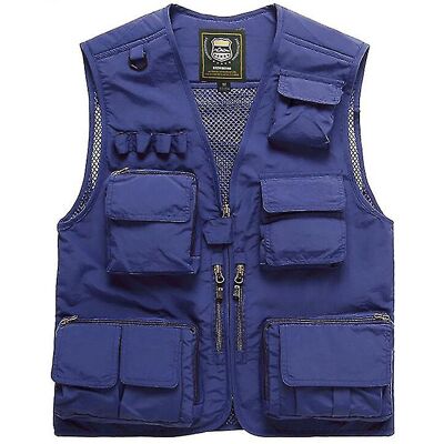 Unbranded (sapphire, 7XL) 2022 Fishing Vest Mesh Vest Fishing Jacket Multifunctional Outd Unbranded (sapphire, 7XL) 2022 Fishing Vest Mesh Vest Fishing Jacket Multifunctional Outd