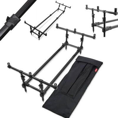 NGT Fishing Rod Pod ? Adjustable 3-Rod Aluminium Stand, Matt Black, Lightweight with NGT Fishing Rod Pod ? Adjustable 3-Rod Aluminium Stand, Matt Black, Lightweight with
