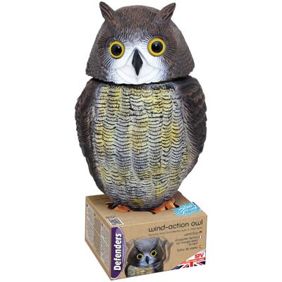 The Big Cheese Head Turning Owl Garden Defender - Action Wind Defenders Decoy Scarer Bird - ow The Big Cheese Head Turning Owl Garden Defender - Action Wind Defenders Decoy Scarer Bird - ow
