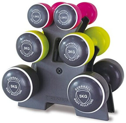 Body Sculpture BW108T Smart Dumbbell Tower   1.5KG, 3KG & 5KG Sets Included