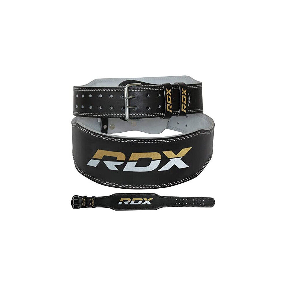 RDX Weight Lifting Belt Gym Fitness, Cowhide Leather, 4” Padded Lumbar Back Supp