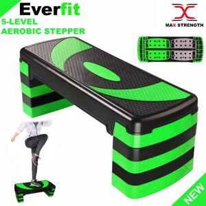 MaxStrength (Green) 5 Levels Aerobic Stepper Adjustable Fitness Exercise Board Step Gym Plat MaxStrength (Green) 5 Levels Aerobic Stepper Adjustable Fitness Exercise Board Step Gym Plat