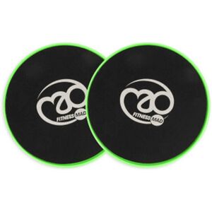 Fitness Mad Abs Toning Sliding Discs Black/Green Fitness Mad Abs Toning Sliding Discs Black/Green