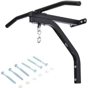 HOMCOM Heavy Punch Bag Hanger Wall Mount Chain Swivel Bracket Bar Steel, Black HOMCOM Heavy Punch Bag Hanger Wall Mount Chain Swivel Bracket Bar Steel, Black