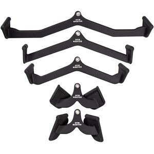 (Set of 5) GYM MASTER Lat Pull Down Cable Machine Attachment Handle Max Grips (Set of 5) GYM MASTER Lat Pull Down Cable Machine Attachment Handle Max Grips