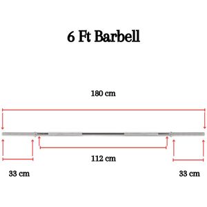 FK Sports (6ft) Standard Barbell 1 inch Straight Weight Lifting Bar 2 Collars 4ft 5ft 6ft FK Sports (6ft) Standard Barbell 1 inch Straight Weight Lifting Bar 2 Collars 4ft 5ft 6ft