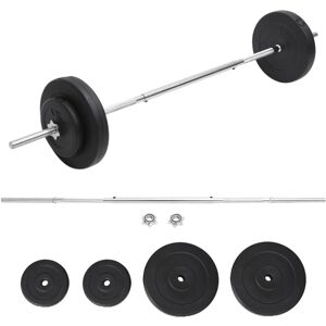 vidaXL Barbell with Plates Set 30 kg Dumbbell Weight Plate Free Weight Set vidaXL Barbell with Plates Set 30 kg Dumbbell Weight Plate Free Weight Set