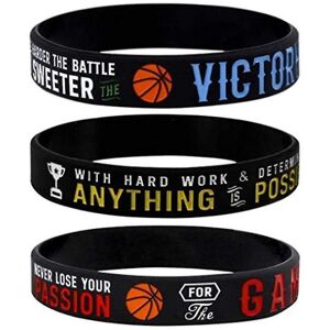 Unbranded Basketball Silicone Wristbands With Inspirational Quotes 3-pack Unbranded Basketball Silicone Wristbands With Inspirational Quotes 3-pack