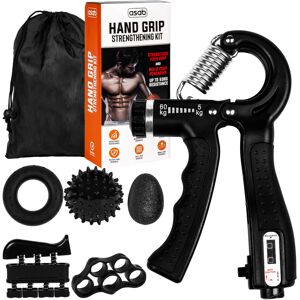 ASAB 6 Pcs Hand Grip Strengthener Kit Forearm Exercise Resistance ASAB 6 Pcs Hand Grip Strengthener Kit Forearm Exercise Resistance