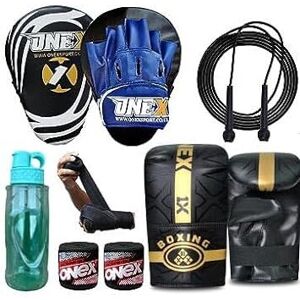 ONEX (BLUE / BLACK) Boxing Gloves and Focus Pads Kickboxing Punching ONEX (BLUE / BLACK) Boxing Gloves and Focus Pads Kickboxing Punching