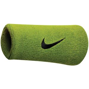 Nike Swoosh Doublewide Wristbands (Atomic Green/Black OSFM) Nike Swoosh Doublewide Wristbands (Atomic Green/Black OSFM)