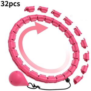 Unbranded (Pink 32pc, Hollow) Hoop Hula Detachable Intelligent Womens Fitness Exercise Red Unbranded (Pink 32pc, Hollow) Hoop Hula Detachable Intelligent Womens Fitness Exercise Red