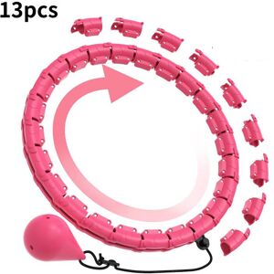 Unbranded (Pink 13pc, Hollow) Hoop Hula Detachable Intelligent Womens Fitness Exercise Red Unbranded (Pink 13pc, Hollow) Hoop Hula Detachable Intelligent Womens Fitness Exercise Red