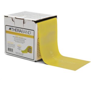 THERABAND Resistance Band 25 Yard Roll Thin Yellow Non-Latex Professional Elast THERABAND Resistance Band 25 Yard Roll Thin Yellow Non-Latex Professional Elast