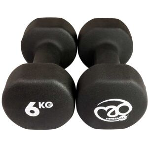 Fitness Mad Neo Dumbbells, Weights 0.5kg - 6kg (Pair) (6kg, Black) Fitness Mad Neo Dumbbells, Weights 0.5kg - 6kg (Pair) (6kg, Black)