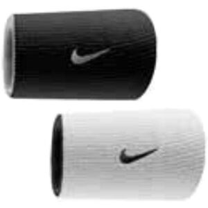 Nike Premier Home and Away Doublewide Wristbands (Black/White Osfm) Nike Premier Home and Away Doublewide Wristbands (Black/White Osfm)