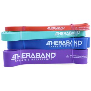 THERABAND High Resistance Bands Set of 4 Elastic Super Bands for Improving Flex THERABAND High Resistance Bands Set of 4 Elastic Super Bands for Improving Flex
