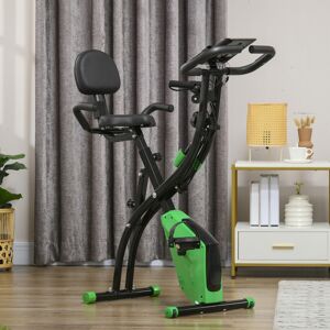 HOMCOM 2-In-1 Folding Exercise Bike with 8-Level Magnetic Resistance Green HOMCOM 2-In-1 Folding Exercise Bike with 8-Level Magnetic Resistance Green
