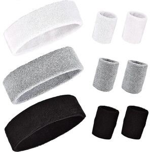 Unbranded (As show, One size) Headband and Wristband Set, 3 Pieces Sport Headband, 6 Piece Unbranded (As show, One size) Headband and Wristband Set, 3 Pieces Sport Headband, 6 Piece