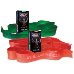THERABAND CLX Resistance Band with Loops 2 Pack Fitness Band for Home Exercise THERABAND CLX Resistance Band with Loops 2 Pack Fitness Band for Home Exercise