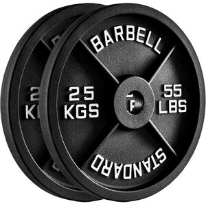 FK Sports (25Kg x 2 = 50Kg) Olympic 2-Inch Cast Iron Weight Plate set for Dumbbells & Barb FK Sports (25Kg x 2 = 50Kg) Olympic 2-Inch Cast Iron Weight Plate set for Dumbbells & Barb