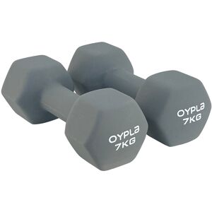Oypla Pair of 7kg Hex Anti Roll Neoprene Non Slip Hand Dumbbells Workout Weights Oypla Pair of 7kg Hex Anti Roll Neoprene Non Slip Hand Dumbbells Workout Weights