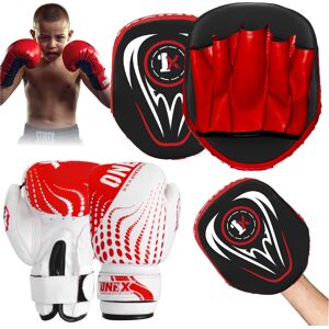 ONEX (Blk/Red Set) Focus Pad Boxing Set 6oz Punching Sparring Gloves ONEX (Blk/Red Set) Focus Pad Boxing Set 6oz Punching Sparring Gloves