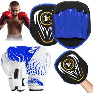 ONEX (Blk/Blu Set) Focus Pad Boxing Set 6oz Punching Sparring Gloves ONEX (Blk/Blu Set) Focus Pad Boxing Set 6oz Punching Sparring Gloves