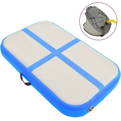 vidaXL Inflatable Gymnastics Mat with Pump PVC Blue - Gymnastics, Yoga, Training vidaXL Inflatable Gymnastics Mat with Pump PVC Blue - Gymnastics, Yoga, Training